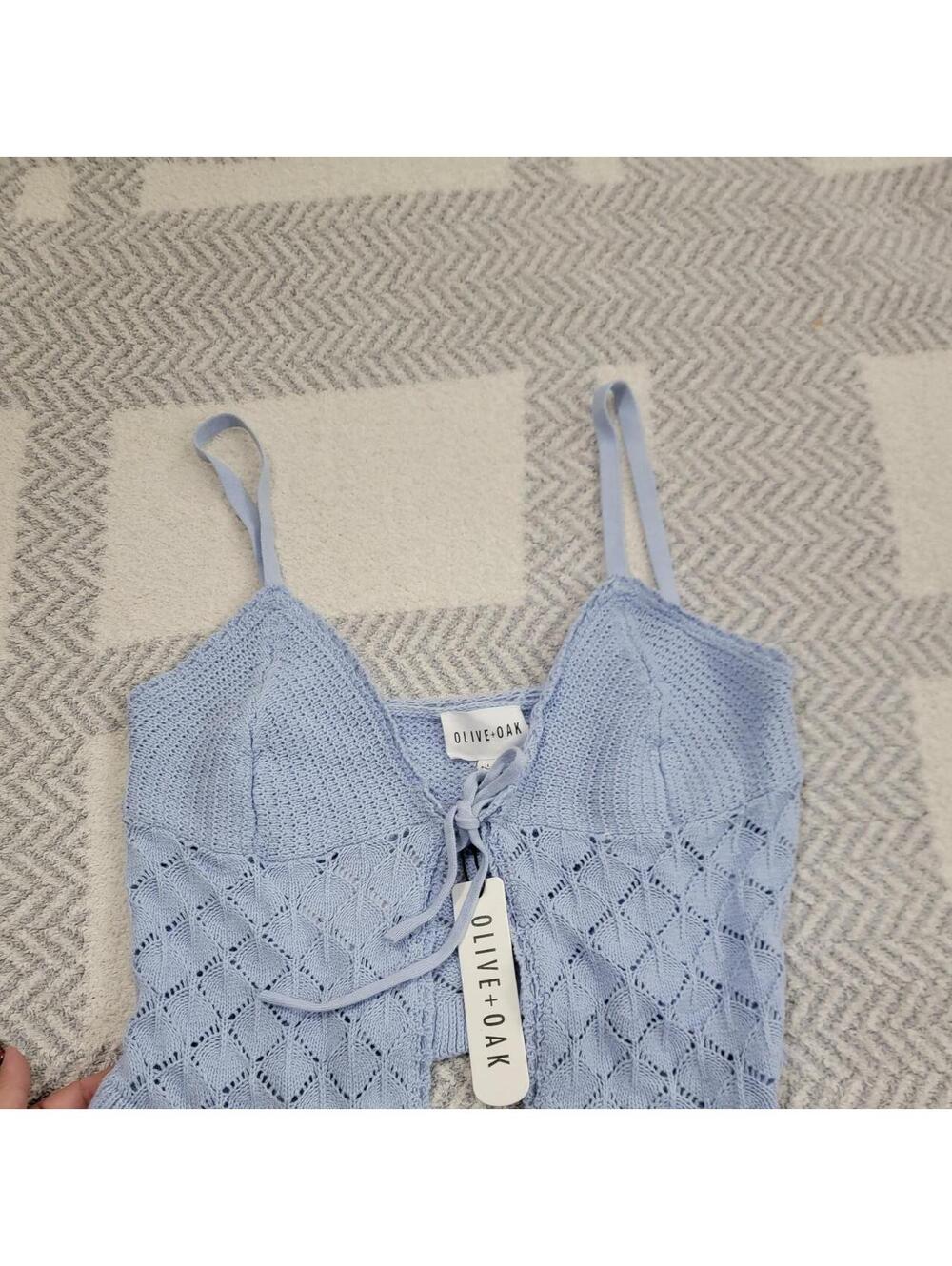 Olive Women's Blue Crop-top